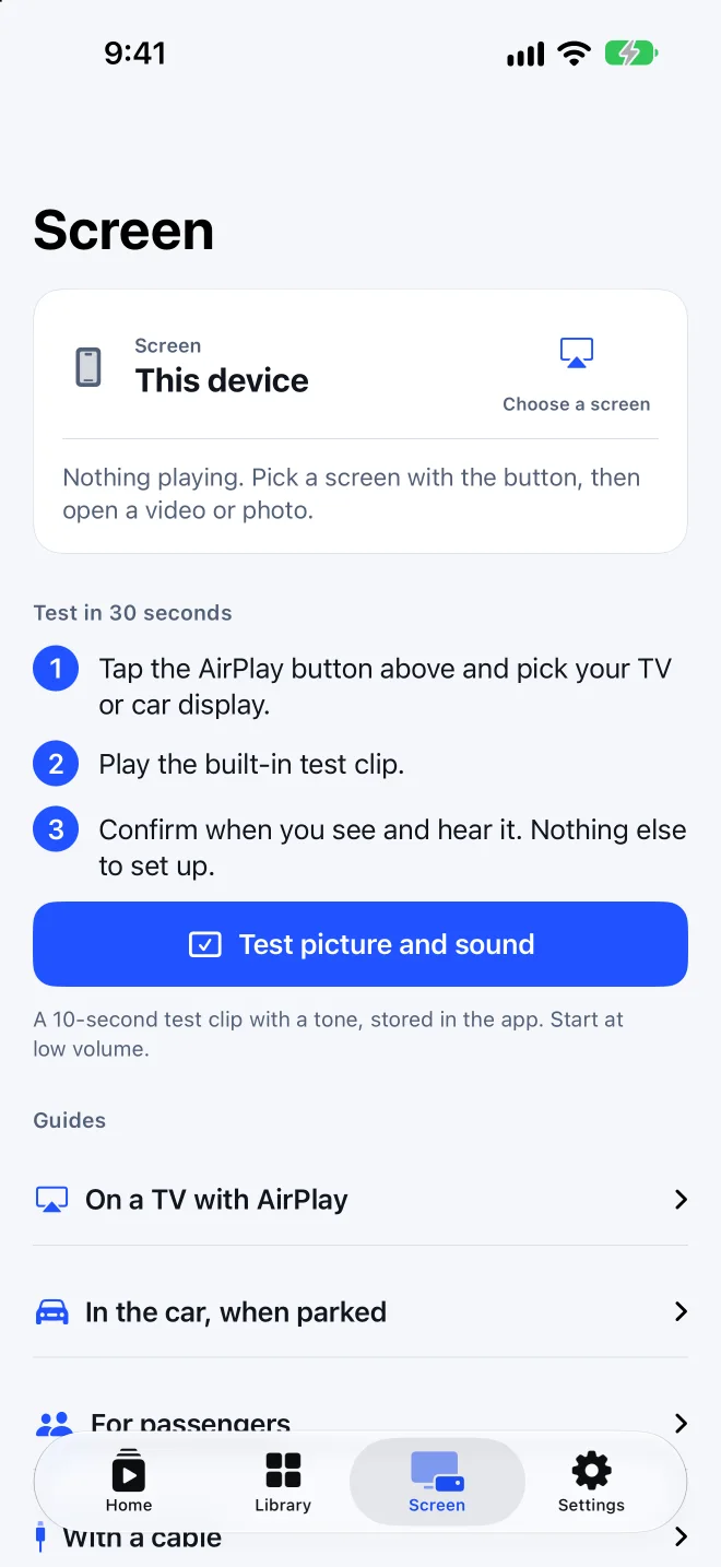 Pick the screen