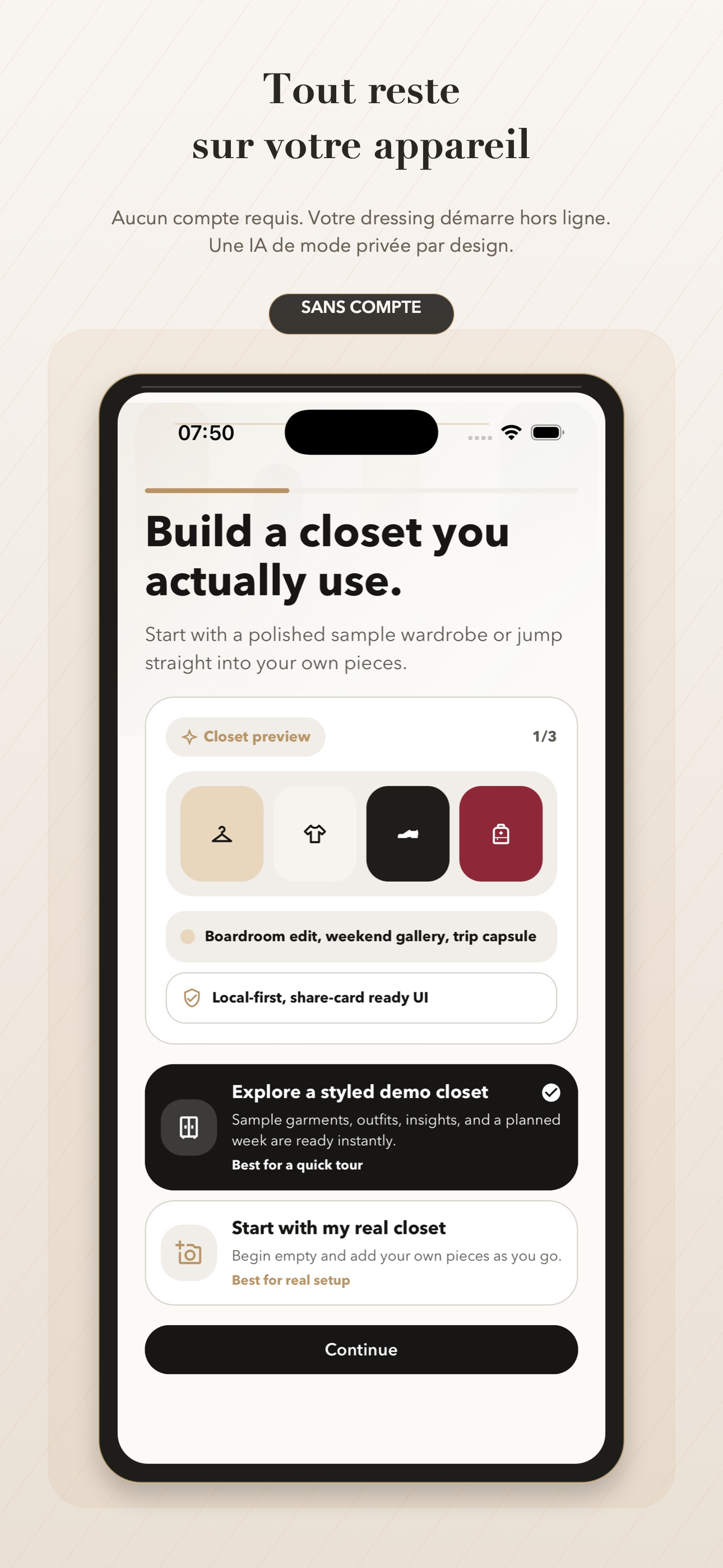 DressGenius onboarding