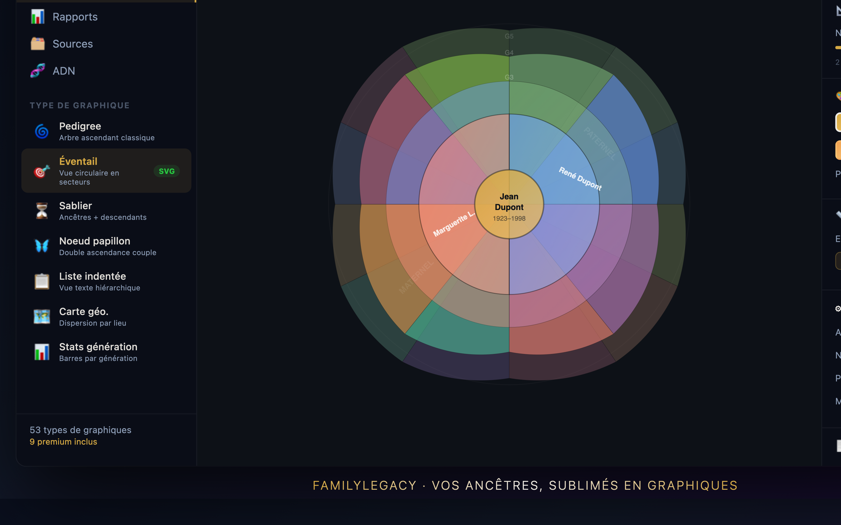 FamilyLegacy family tree workspace