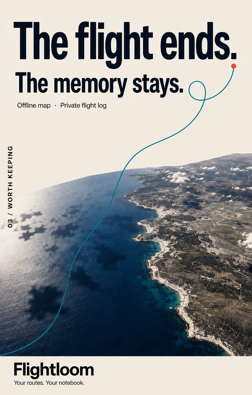 Flightloom poster about keeping a flight memory