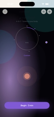 PulseWave — the moving breathing orb on the home screen