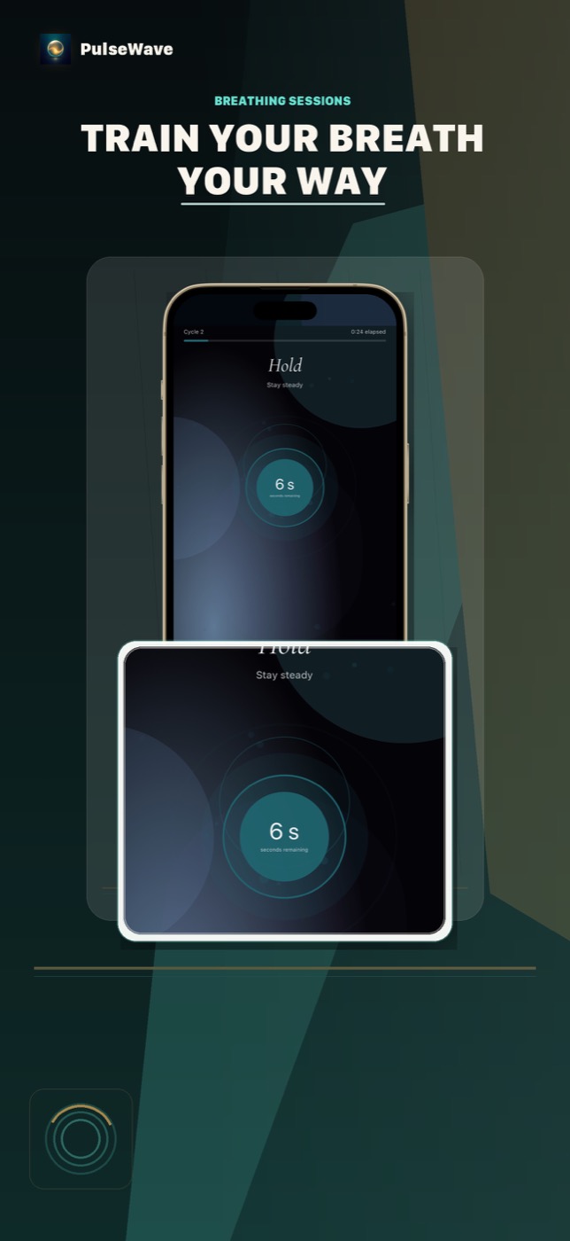 PulseWave breathing session screen
