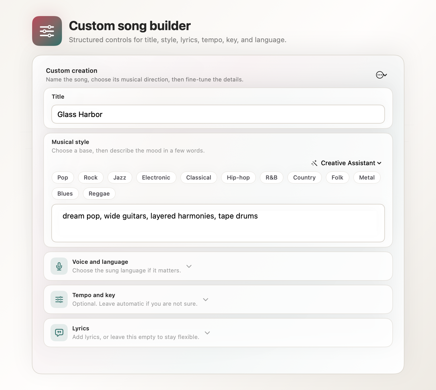 SongForge custom song builder