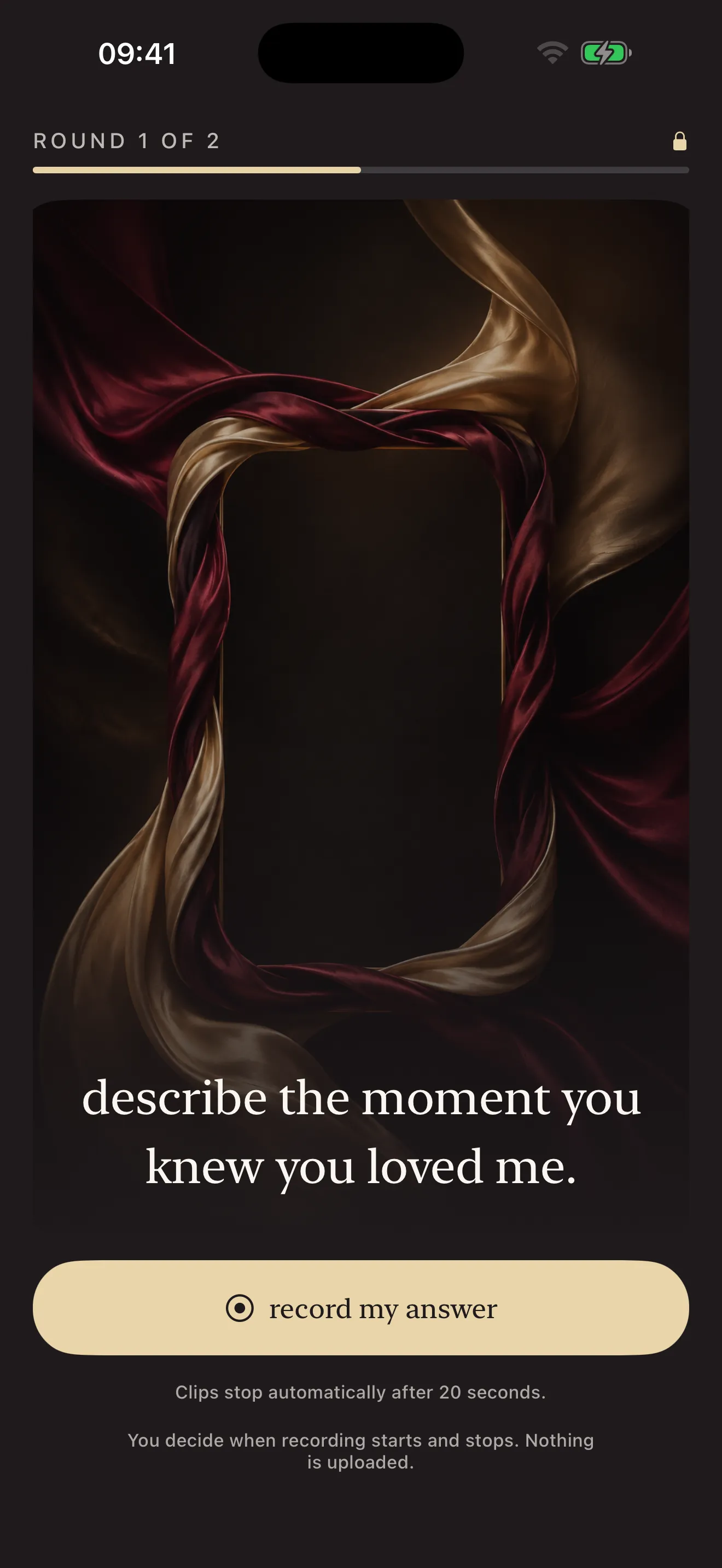TELL’s explicit recording consent screen on iPhone.